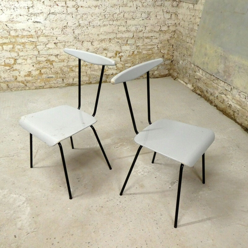 Pair of vintage Dress Boy chairs by Wim Rietveld for Auping, 1950