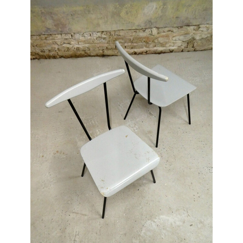 Pair of vintage Dress Boy chairs by Wim Rietveld for Auping, 1950