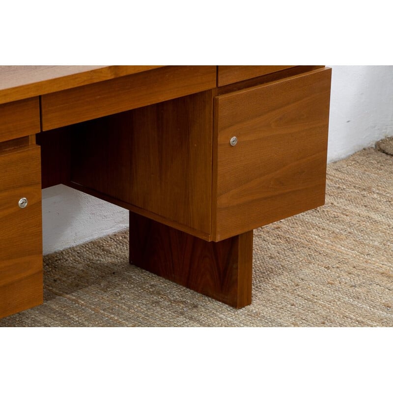 Scandinavian vintage desk in light wood, 1960