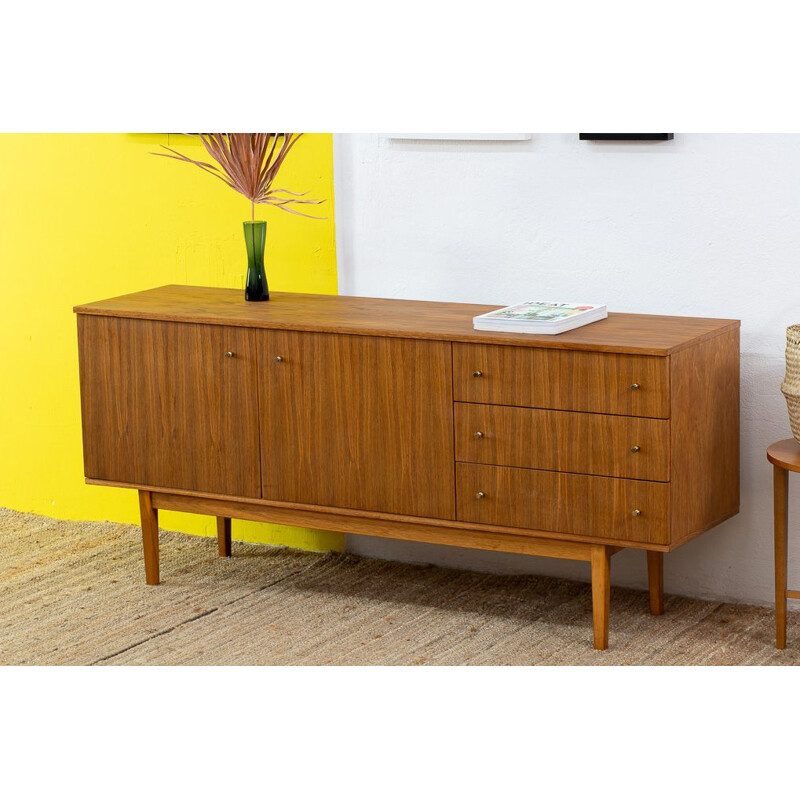 Scandinavian vintage light wood sideboard, 1960