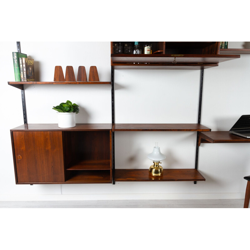 Vintage Danish rosewood wall unit by Kai Kristiansen for Feldballes Møbelfabrik, 1960s