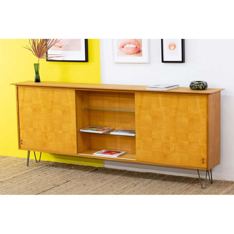 Scandinavian vintage light wood sideboard, 1960