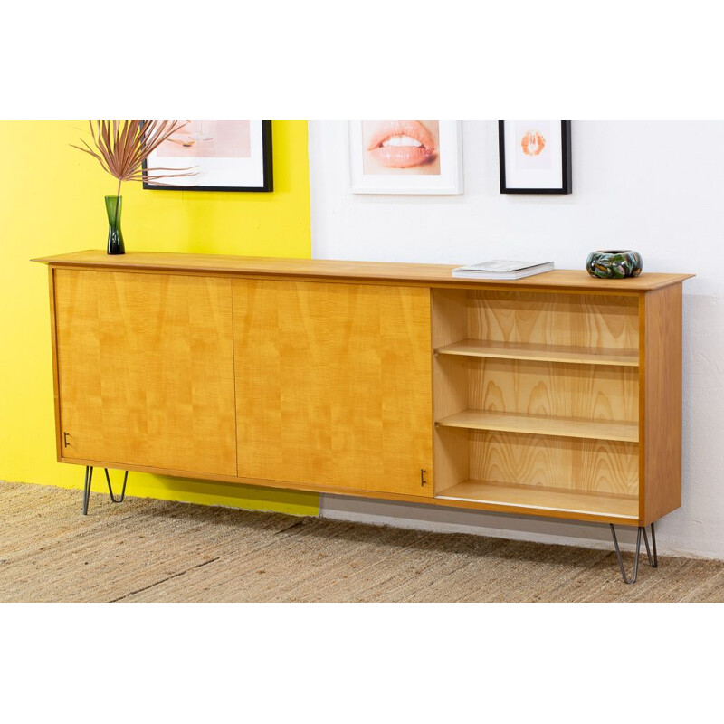 Scandinavian vintage light wood sideboard, 1960