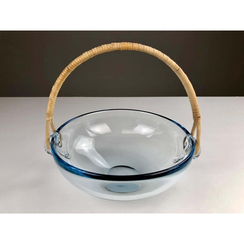 Danish vintage glass bowl by Per Lütken for Holmegaard, 1962