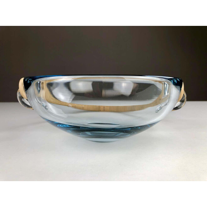 Danish vintage glass bowl by Per Lütken for Holmegaard, 1962