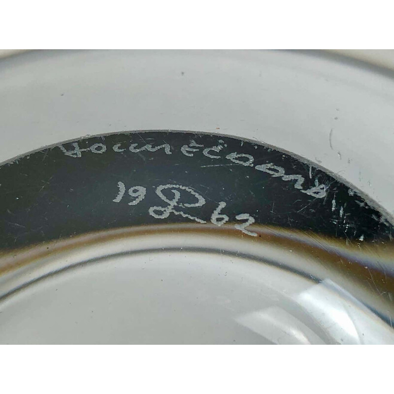 Dänische Vintage-Schale aus Glas von Per Lütken für Holmegaard, 1962