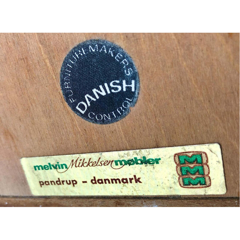 Coppia di comodini galleggianti in teak danese vintage Melvin Mikkelsen, 1960