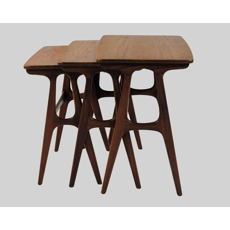 Danish vintage nesting tables in teak, 1960s