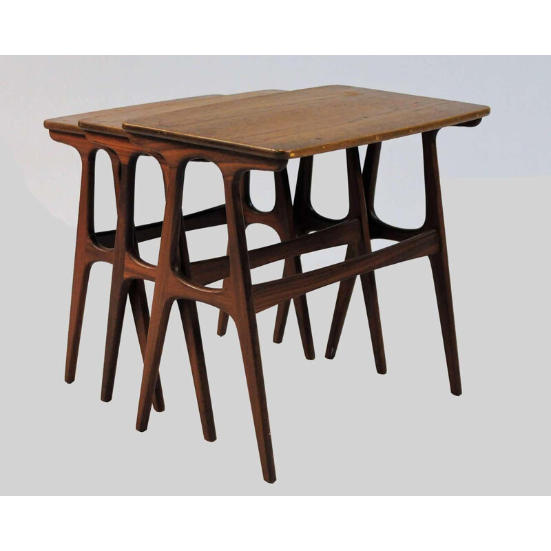 Danish vintage nesting tables in teak, 1960s