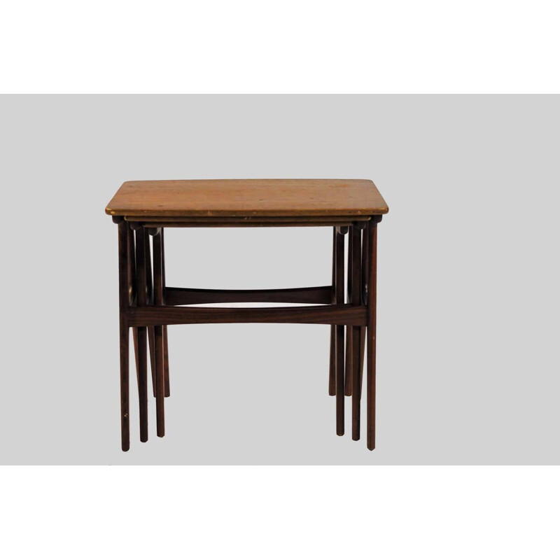 Danish vintage nesting tables in teak, 1960s