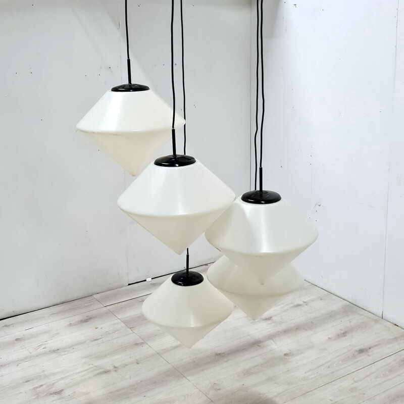 Vintage 5 globe pendant lamp by Tpv, Netherlands 1990s