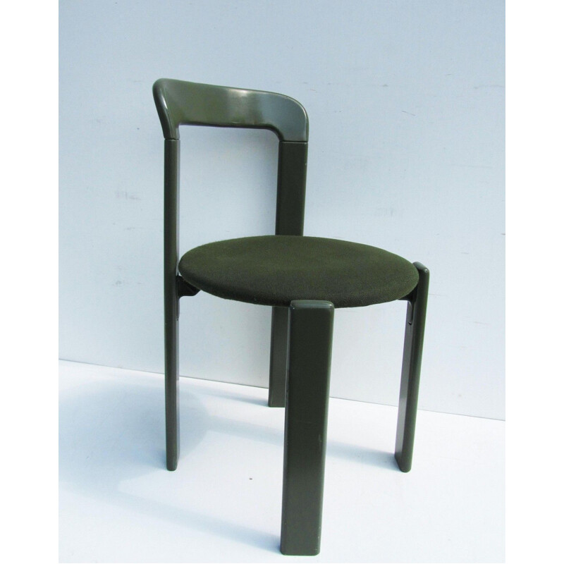 Set of 4 vintage model 33 stacking chairs by Bruno Rey, 1970s