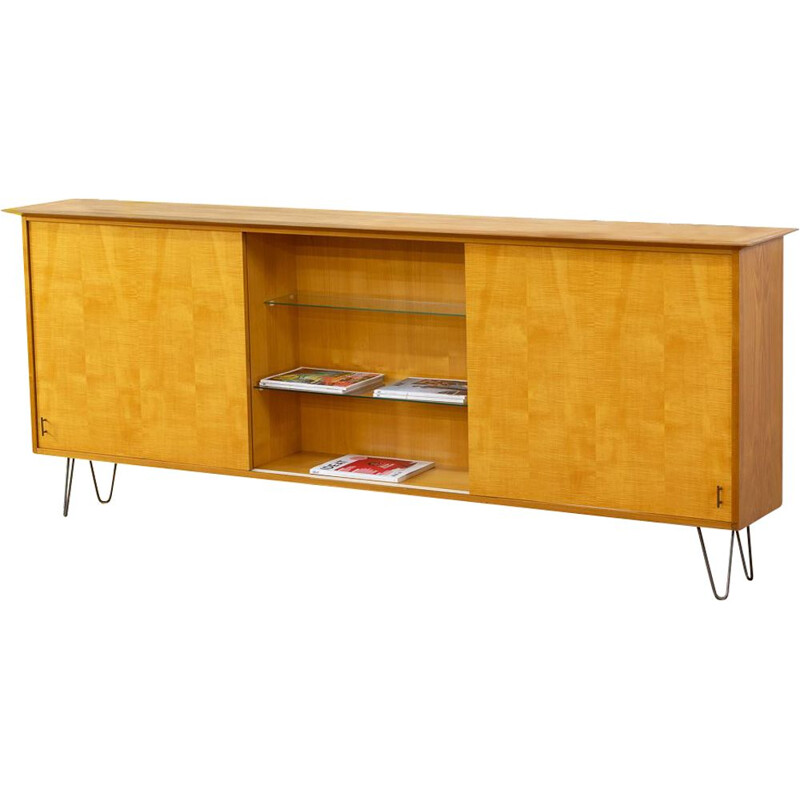 Scandinavian vintage light wood sideboard, 1960