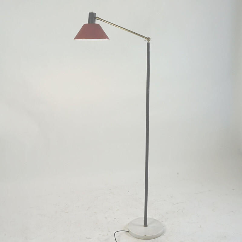 Italian mid century brass floorlamp by Stilux Milano, 1950s