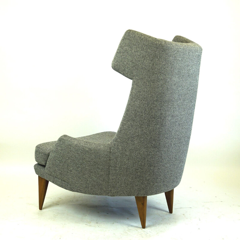 Grey vintage armchair by Oswald Haerdtl, Austria