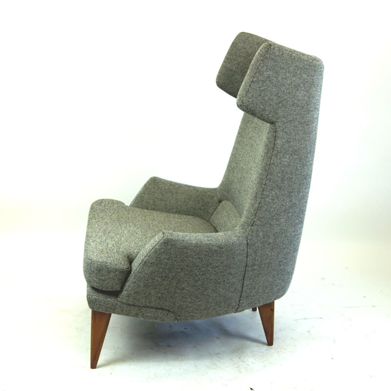 Grey vintage armchair by Oswald Haerdtl, Austria