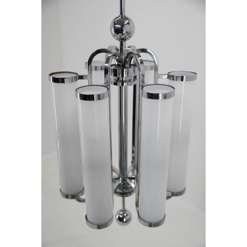 Candelabro tubular cromado bauhaus vintage, 1930