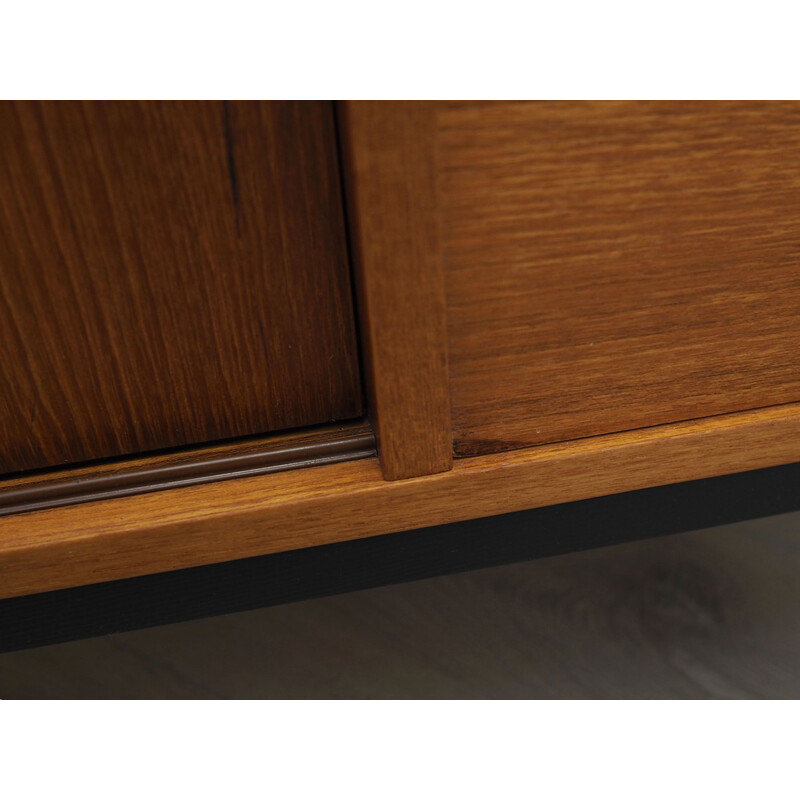 Teak vintage sideboard with sliding doors, Denmark 1970s