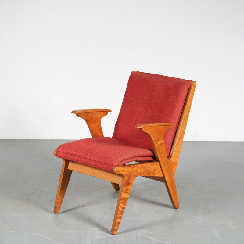 Vintage fauteuil "Sliedrecht" van Wim van Gelderen voor Spectrum, Nederland 1950