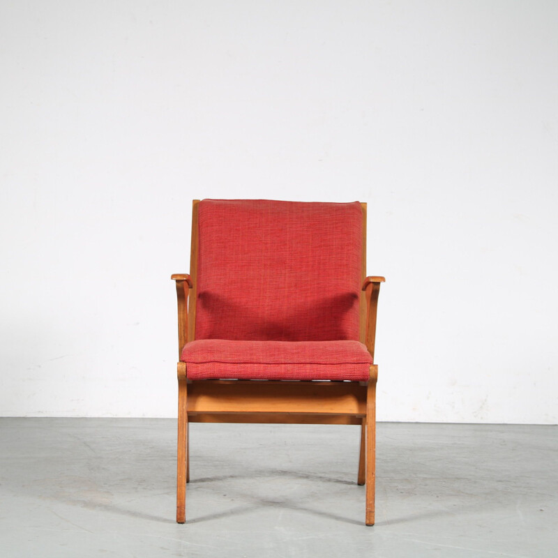 Vintage fauteuil "Sliedrecht" van Wim van Gelderen voor Spectrum, Nederland 1950