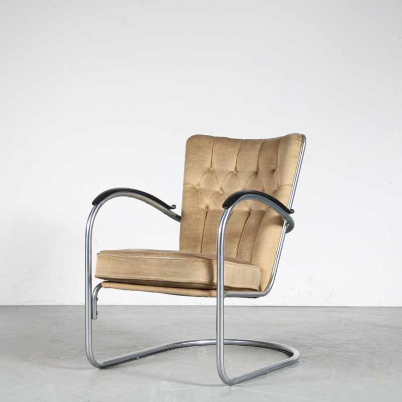 Vintage armchair by W.H. Gispen for Gispen, Netherlands 1950s