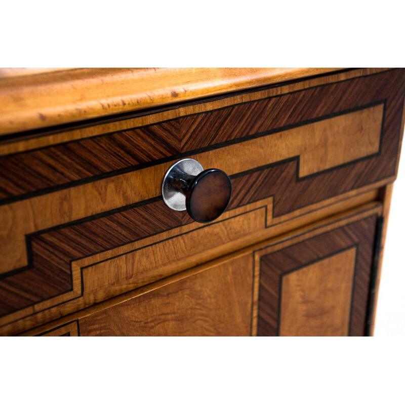 Pair of vintage Art Deco night stands, Poland 1940s