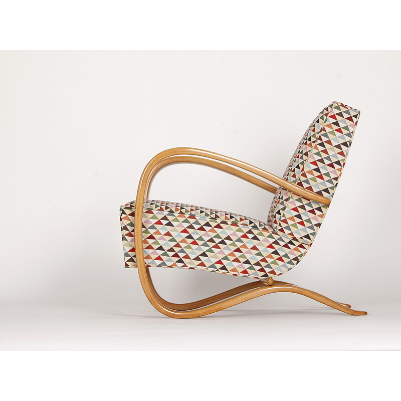 Vintage armchair in fabric by Jindrich Halabala for Spojene Up Zavody, 1930s