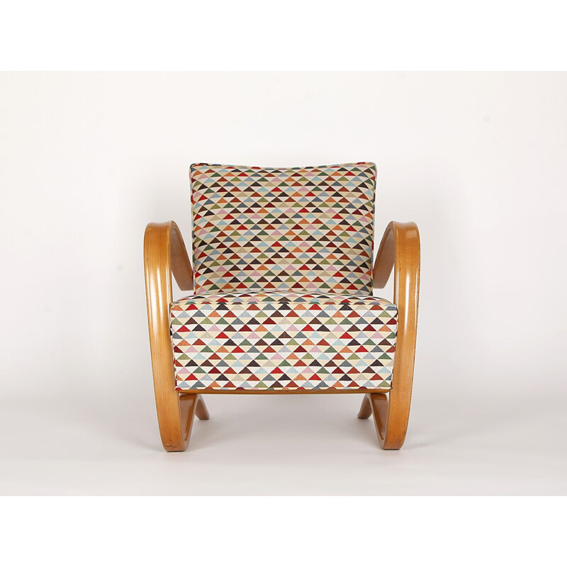 Vintage armchair in fabric by Jindrich Halabala for Spojene Up Zavody, 1930s