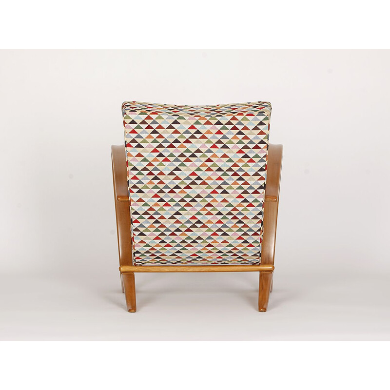 Vintage armchair in fabric by Jindrich Halabala for Spojene Up Zavody, 1930s