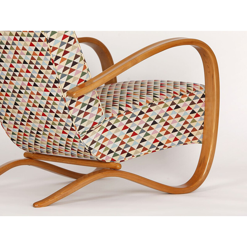 Vintage armchair in fabric by Jindrich Halabala for Spojene Up Zavody, 1930s