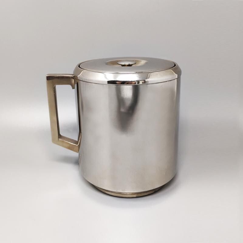 Vintage ice bucket by Aldo Tura for Macabo, Italy 1960