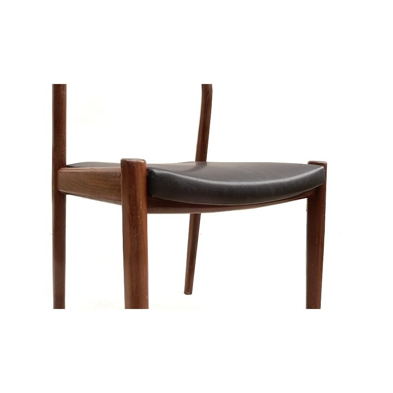 Set of 4 Scandinavian vintage rosewood chairs, 1960