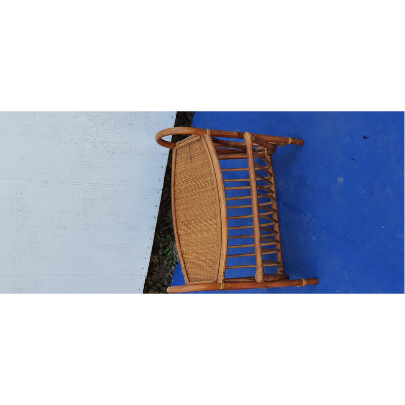 Vintage bamboo magazine rack