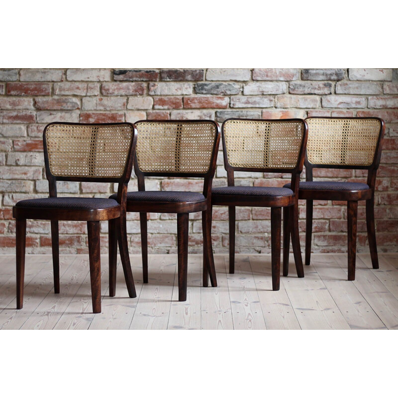 Set of 4 vintage dining chairs by Thonet, 1940s