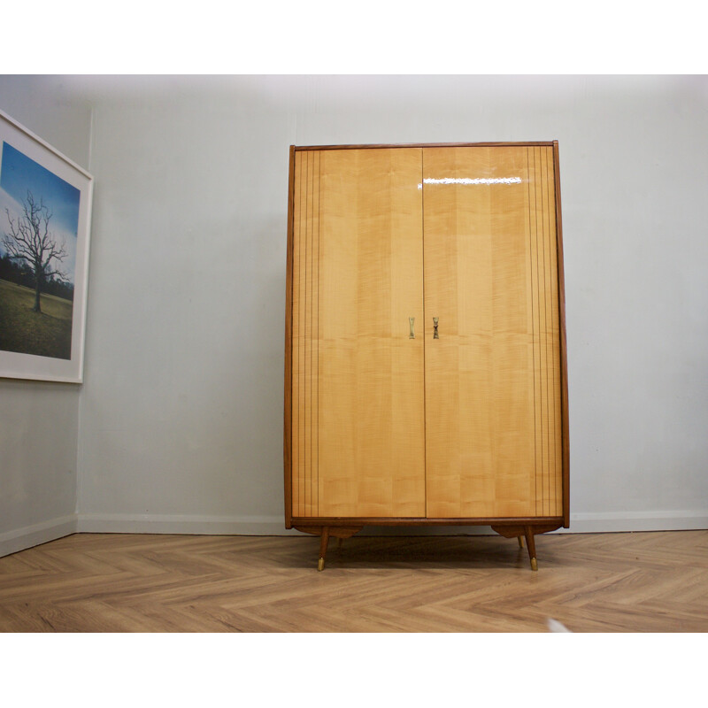 Mid-century Italian maple and teak cabinet, 1950s