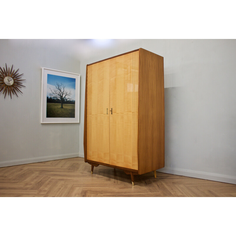 Mid-century Italian maple and teak cabinet, 1950s