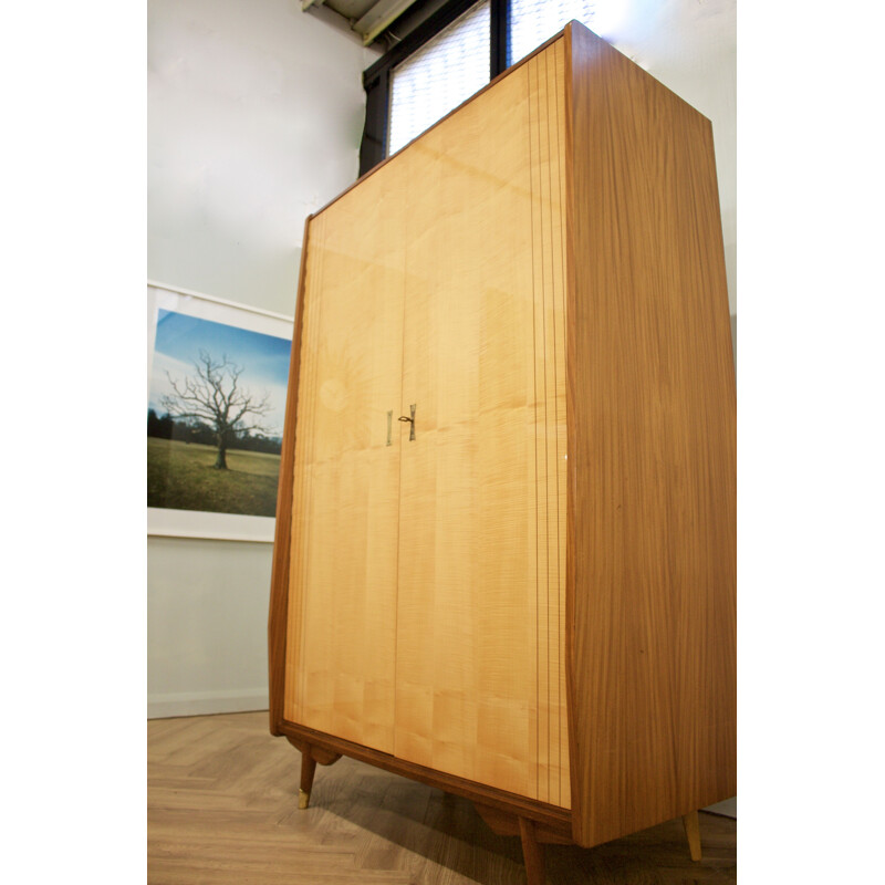 Mid-century Italian maple and teak cabinet, 1950s