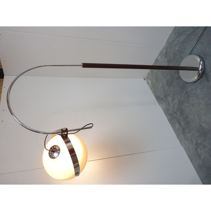 Vintage Arc mushroom floor lamp by Dijkstra lampen, Netherlands 1970s