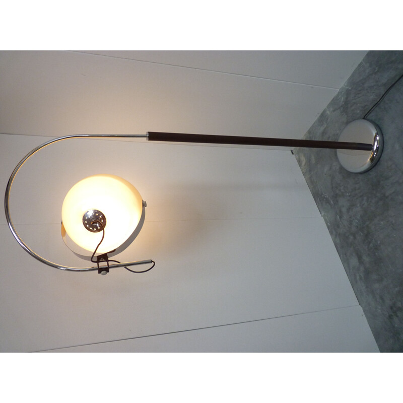 Vintage Arc mushroom floor lamp by Dijkstra lampen, Netherlands 1970s