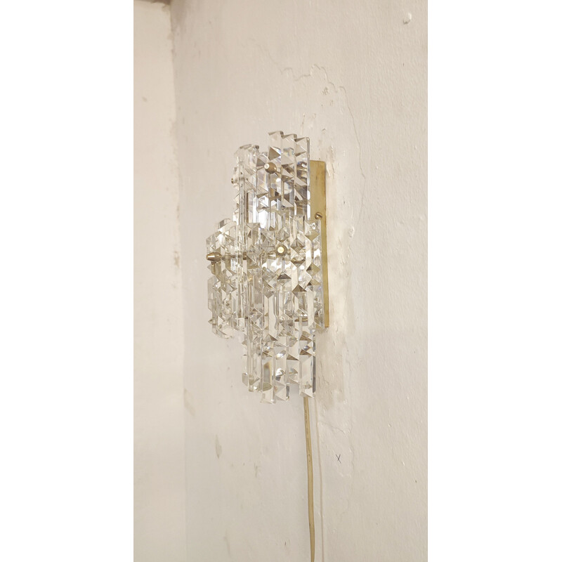 Candeeiro de parede Vintage "kinkeldey" com sete cristais