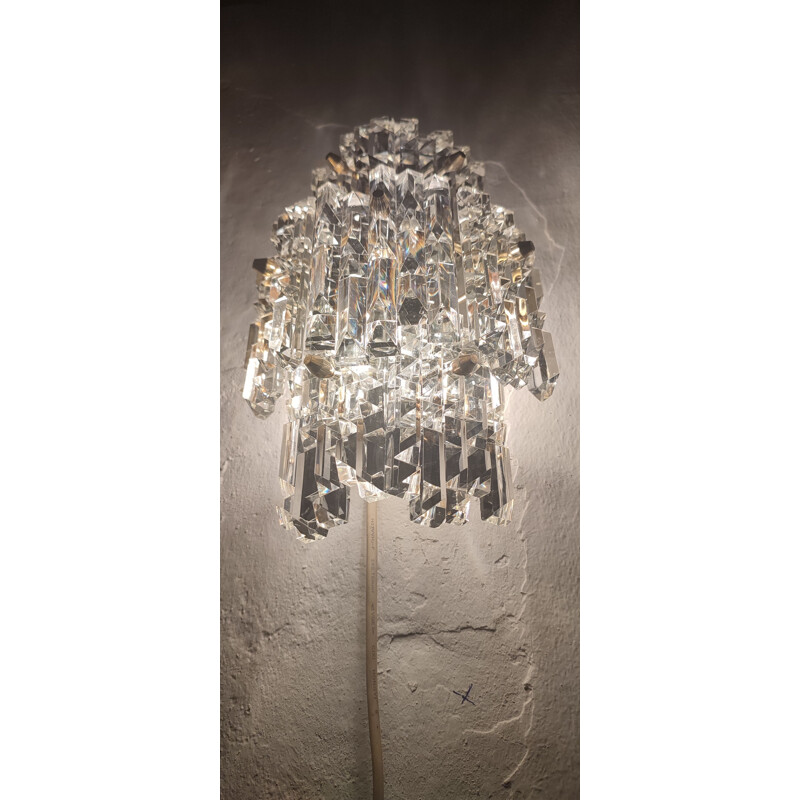 Lampada da parete vintage "kinkeldey" con sette cristalli