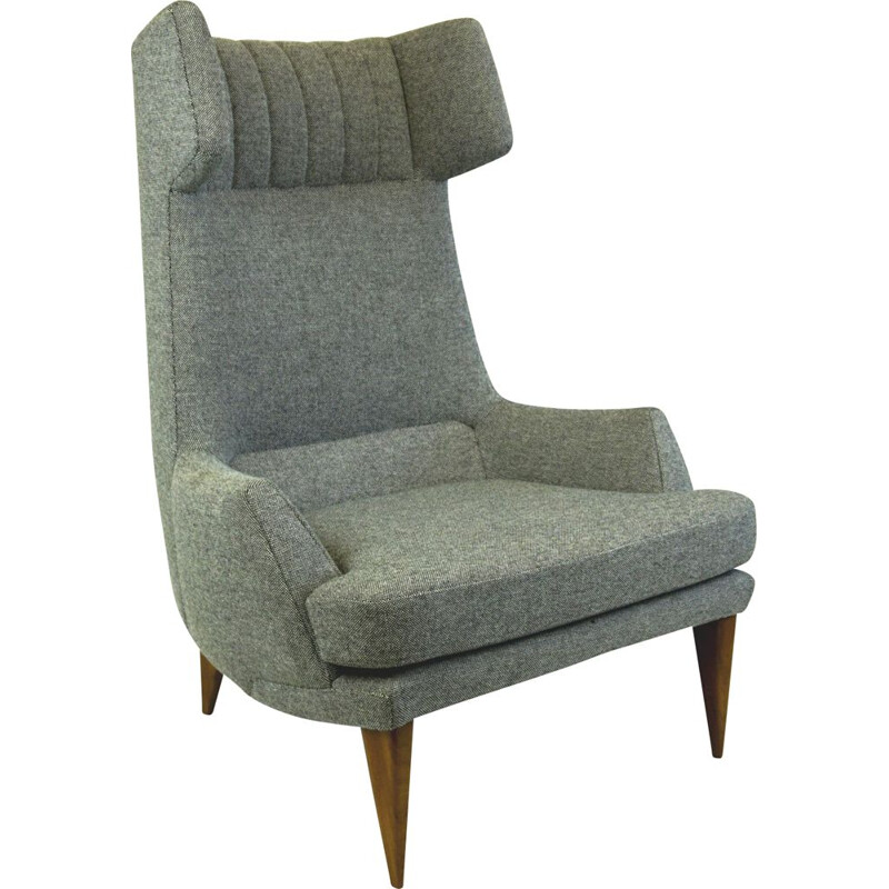 Grey vintage armchair by Oswald Haerdtl, Austria
