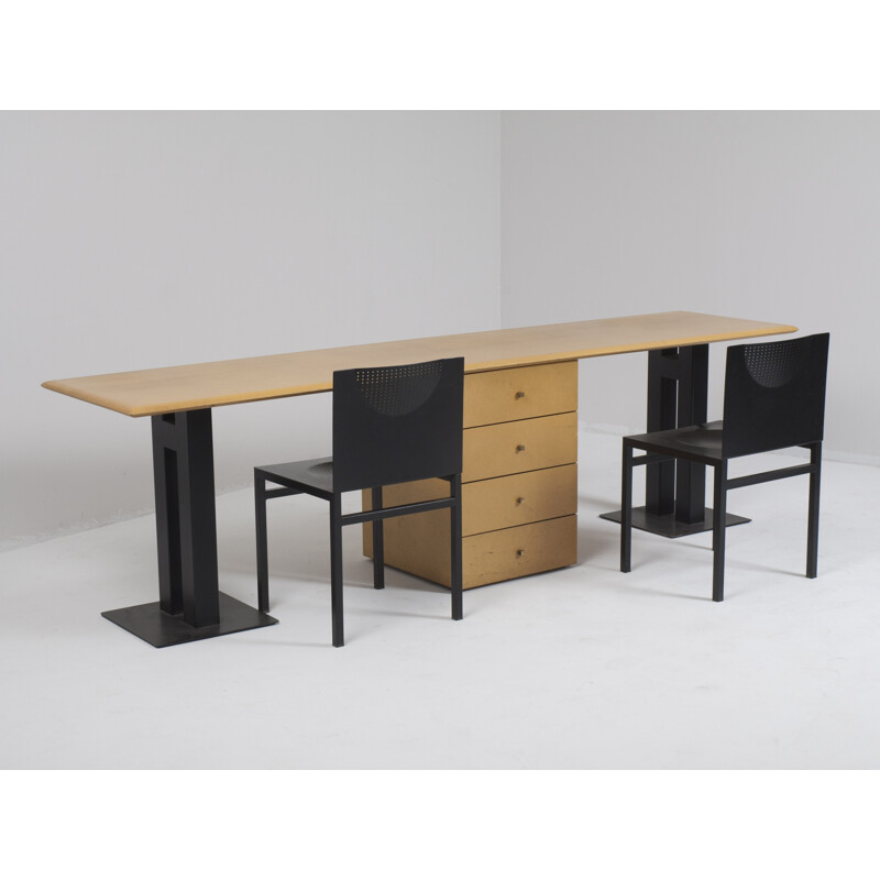 Vintage double desk, Christian DUC - 1980s