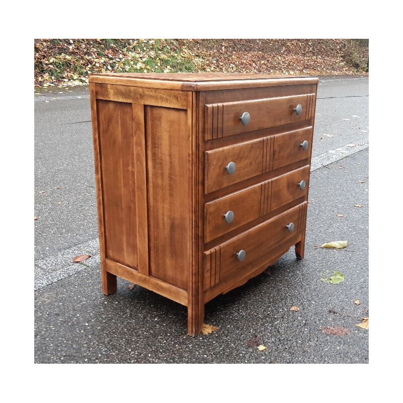 Vintage Art Deco gilt oakwood chest of drawers, 1930-1940