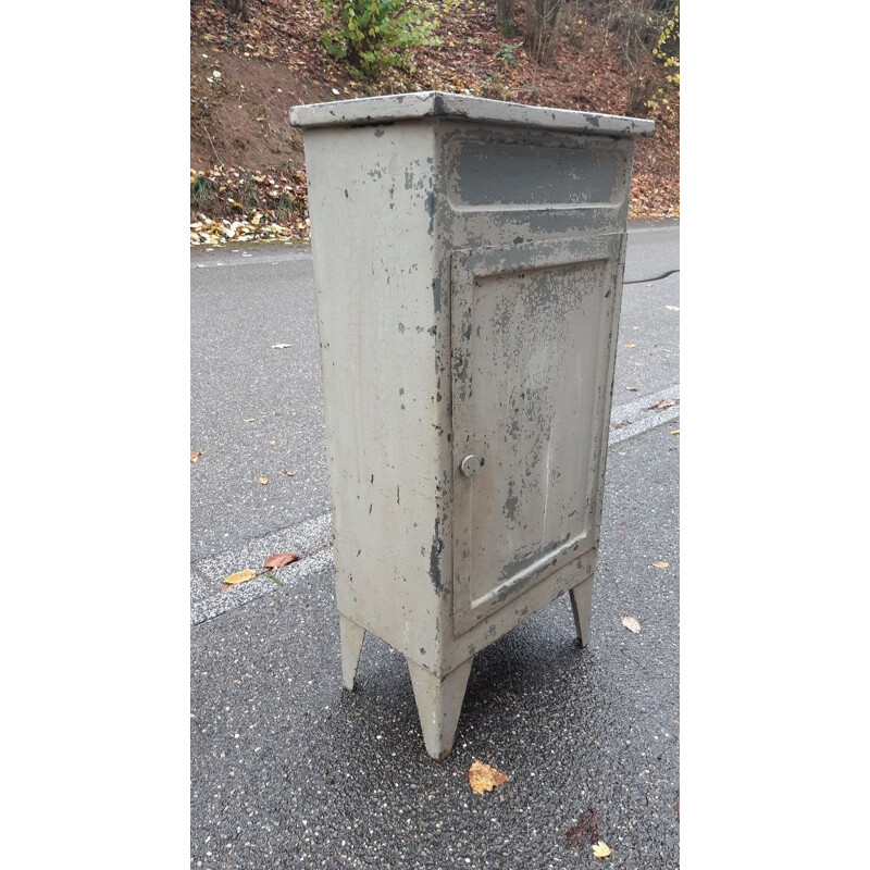 Vintage industrial sheet metal craft cabinet, 1930