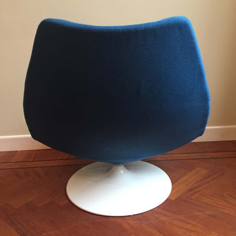 Artifort "F510" lounge chair in blue fabric, Geoffrey HARCOURT - 1960s