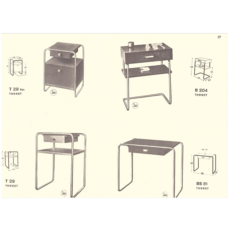 Table d'appoint vintage tubulaire moderniste, 1930