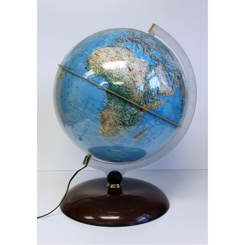 Globe terrestre lumineux vintage par NovaRico, 1980