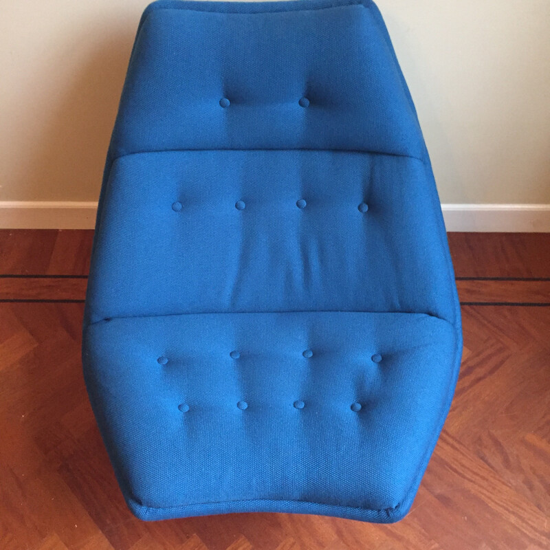 Artifort "F510" lounge chair in blue fabric, Geoffrey HARCOURT - 1960s