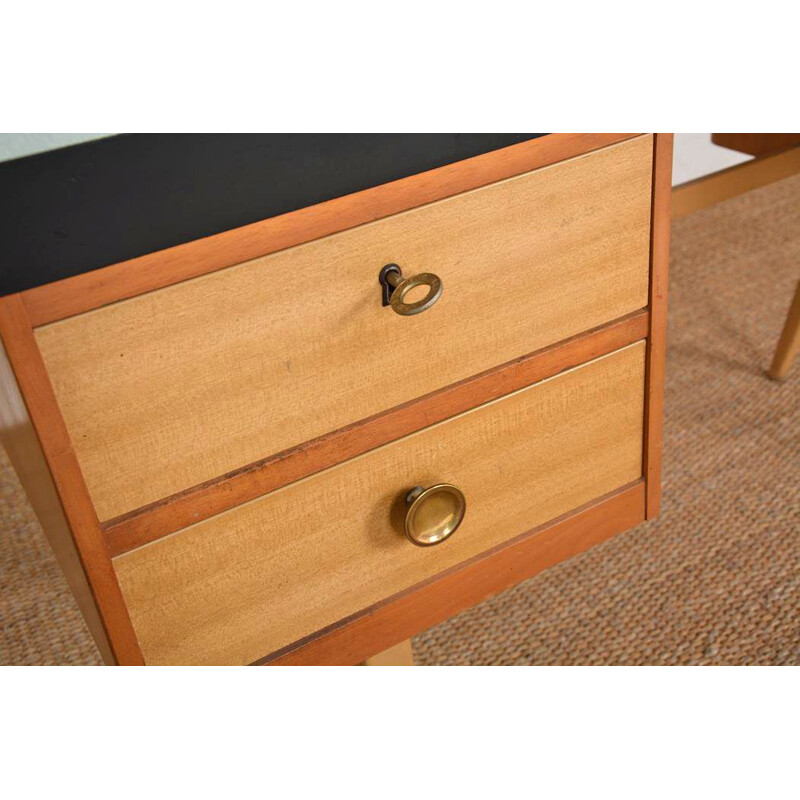 Vintage wood and melamine desk, 1960